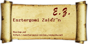 Esztergomi Zalán névjegykártya